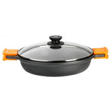 Cassola baixa antiadherent amb tapa Bra Efficient Orange 30cm